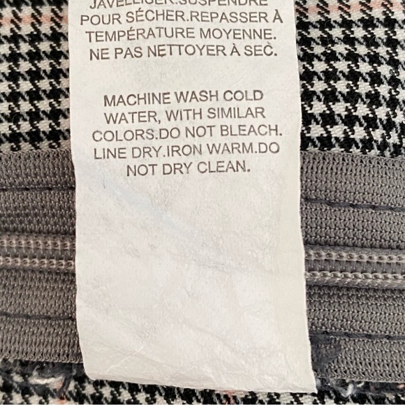 Garage High Waist Houndstooth Plaid Pink White Black Wrap Skort Women's Size XS - Picture 10 of 12